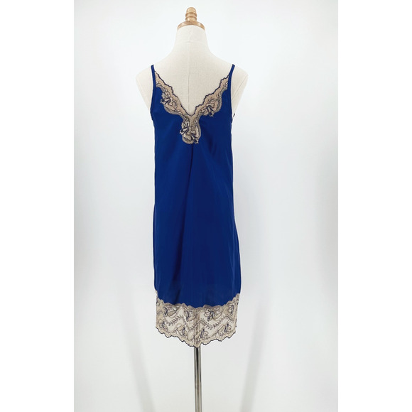 VTG Y2K Express Womens Silk Slip Dress XS Lace Coquette Whimsy Fairy Romantic - Picture 5 of 12